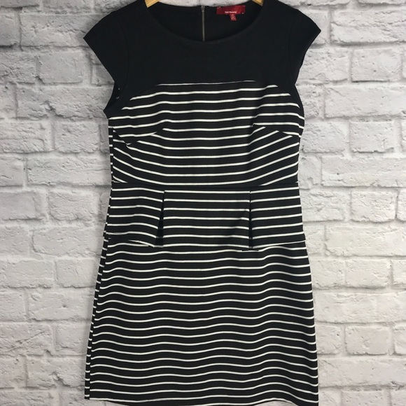 RED Sams Fifth Avenue Size Large Peplum Dress - Picture 1 of 6